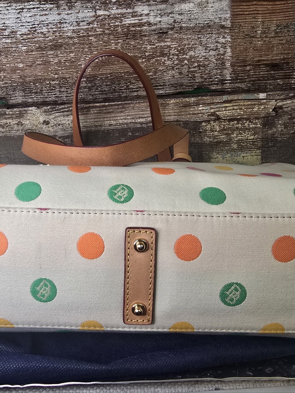 Dooney & Bourke Bubble Dot Tote Y2K Multicolor Charm Bag - Picture 12 of 16